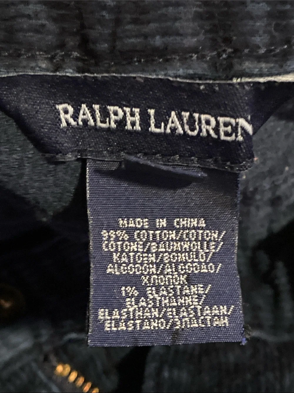 Ralph Lauren Toddler Navy Blue Corduroy Pants Size 3 3T Classic Preppy